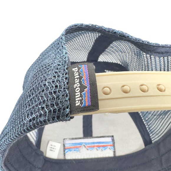 Patagonia | Unisex | Khaki P-6 Logo LoPro Mesh Trucker Hat | One Size - Picture 9 of 11